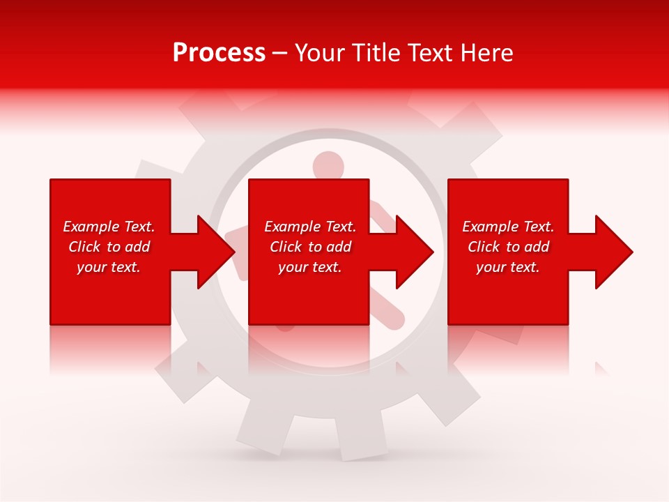 A Man Running Through A Gear Wheel With The Word Name Of Presentation On It PowerPoint Template