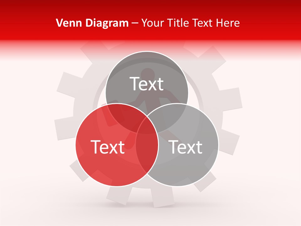 A Man Running Through A Gear Wheel With The Word Name Of Presentation On It PowerPoint Template