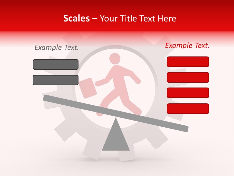 A Man Running Through A Gear Wheel With The Word Name Of Presentation On It PowerPoint Template