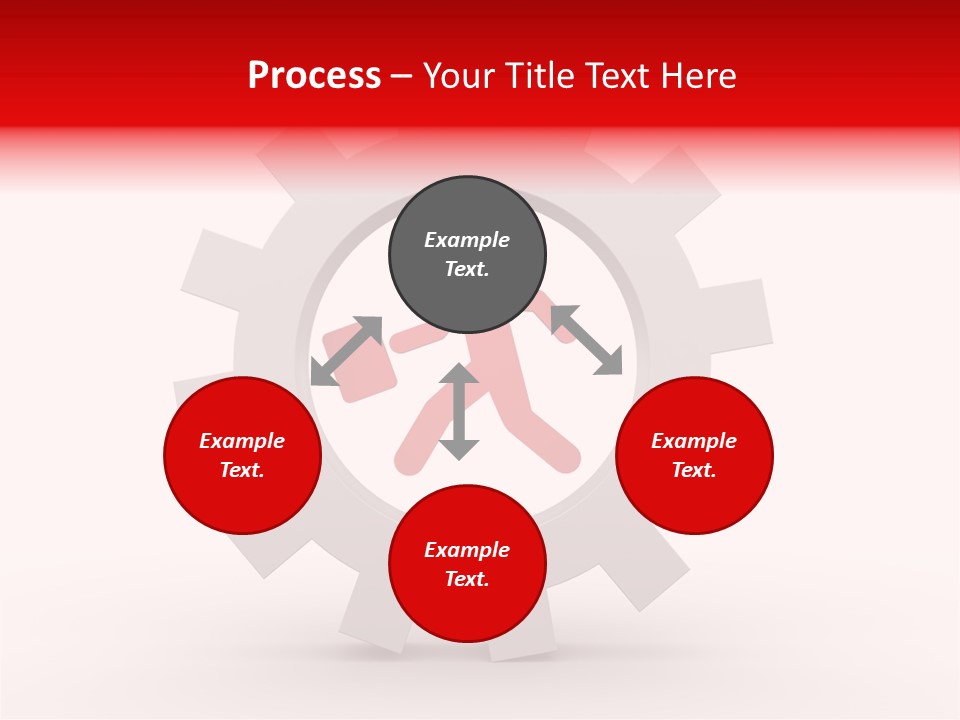 A Man Running Through A Gear Wheel With The Word Name Of Presentation On It PowerPoint Template