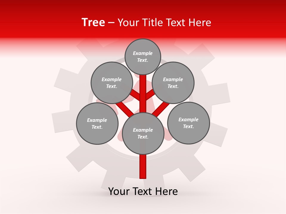 A Man Running Through A Gear Wheel With The Word Name Of Presentation On It PowerPoint Template