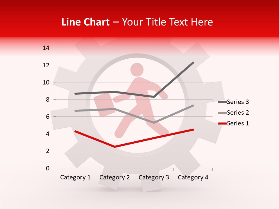 A Man Running Through A Gear Wheel With The Word Name Of Presentation On It PowerPoint Template