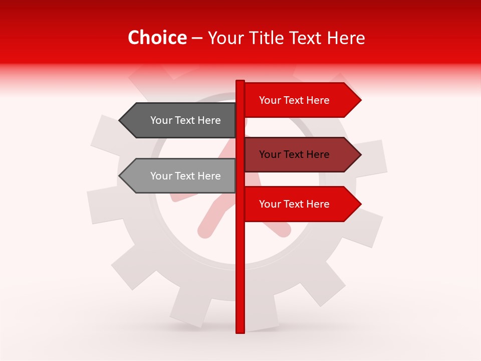 A Man Running Through A Gear Wheel With The Word Name Of Presentation On It PowerPoint Template