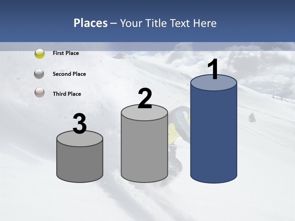 Freeze Mountainside White PowerPoint Template