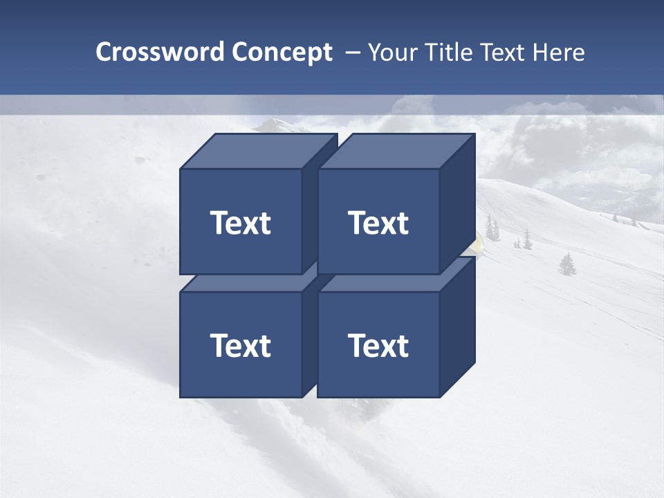 Freeze Mountainside White PowerPoint Template