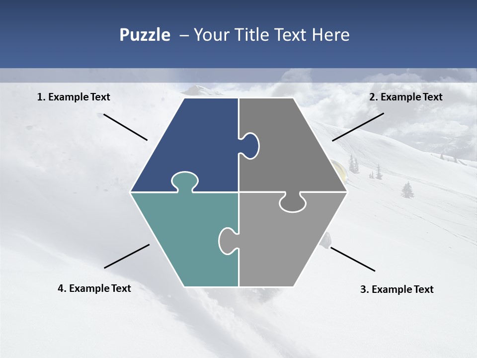 Freeze Mountainside White PowerPoint Template