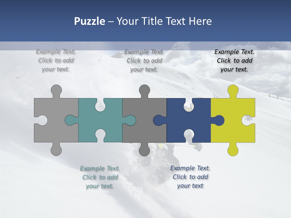 Freeze Mountainside White PowerPoint Template