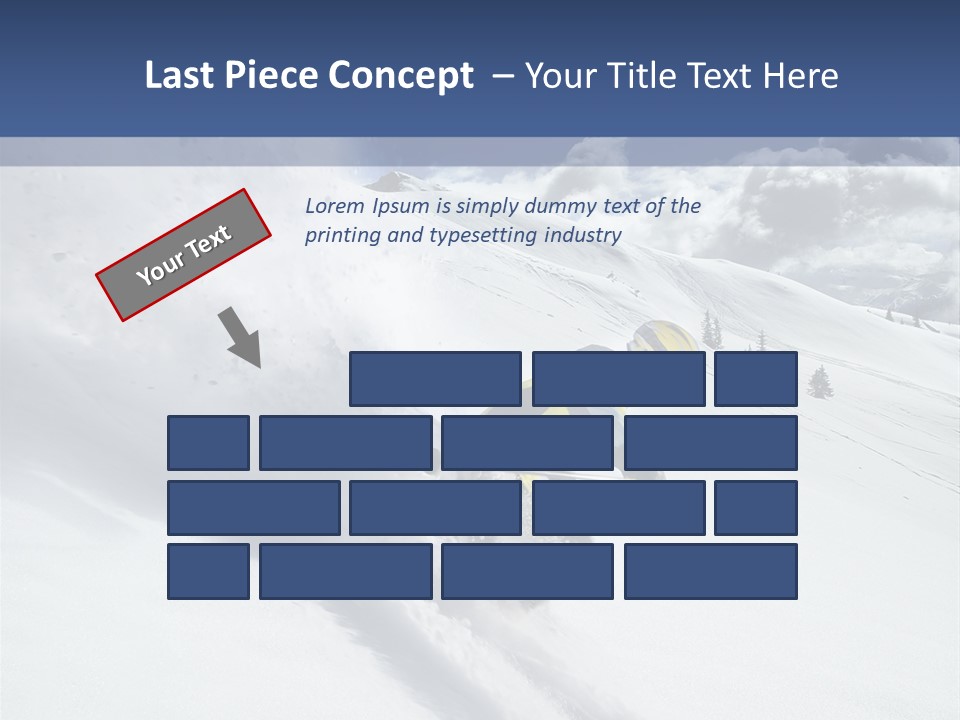 Freeze Mountainside White PowerPoint Template