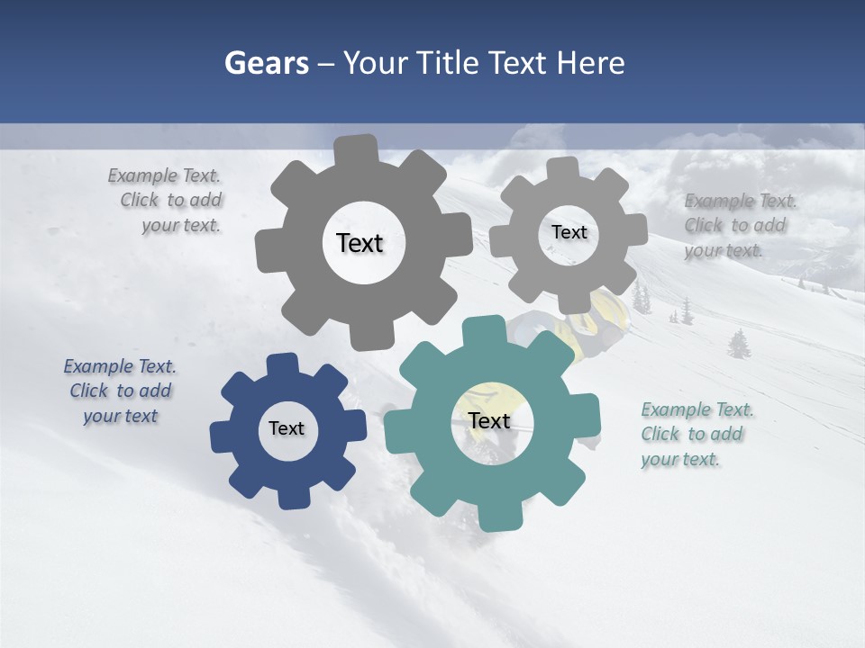 Freeze Mountainside White PowerPoint Template