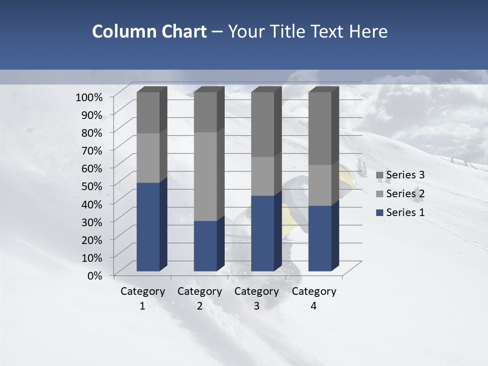 Freeze Mountainside White PowerPoint Template