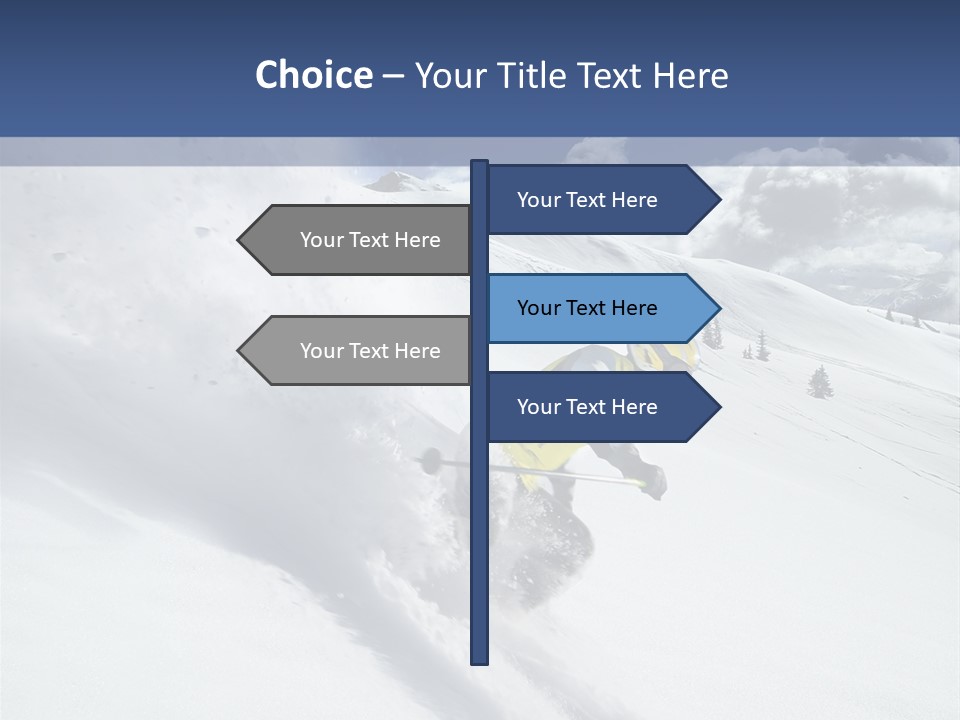 Freeze Mountainside White PowerPoint Template