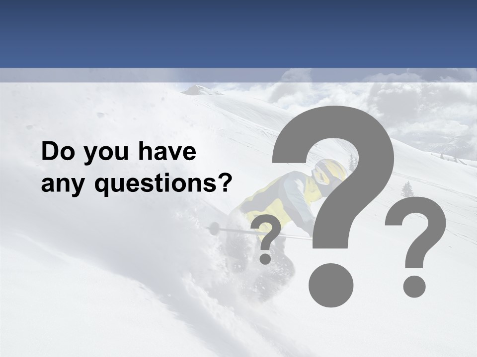 Freeze Mountainside White PowerPoint Template