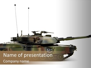 Armored Terrorist Statue PowerPoint Template