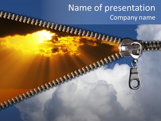 Sunset Sunbeam Beautiful PowerPoint Template