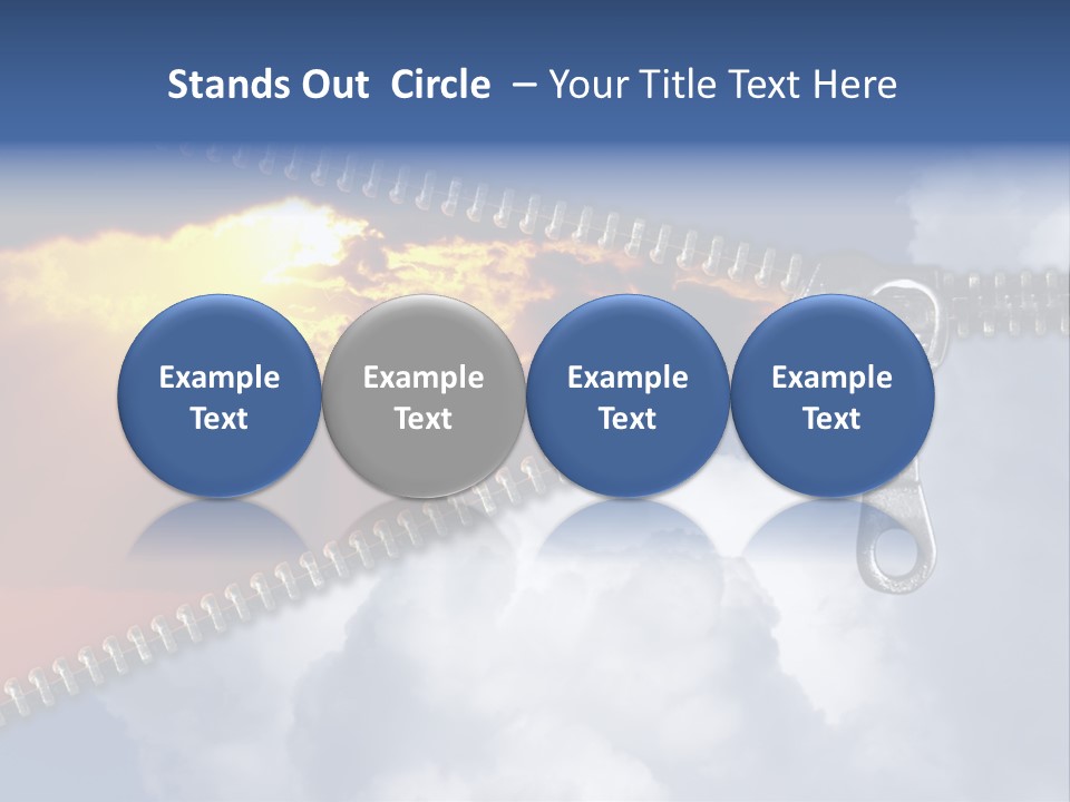 Sunset Sunbeam Beautiful PowerPoint Template