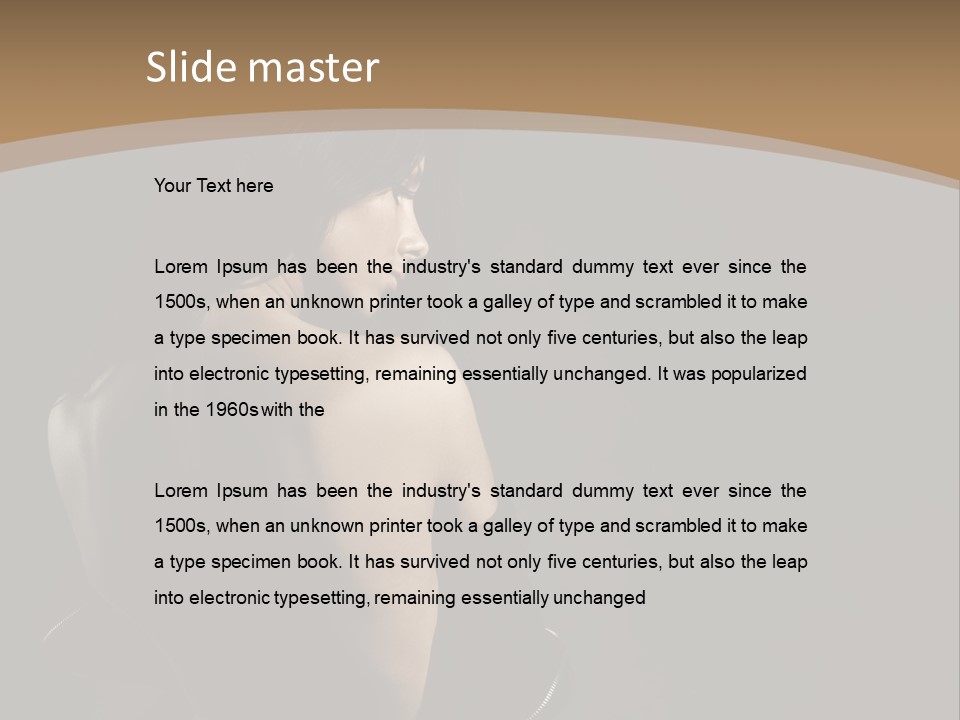 A Woman In A Black Dress With Her Back Turned To The Camera PowerPoint Template