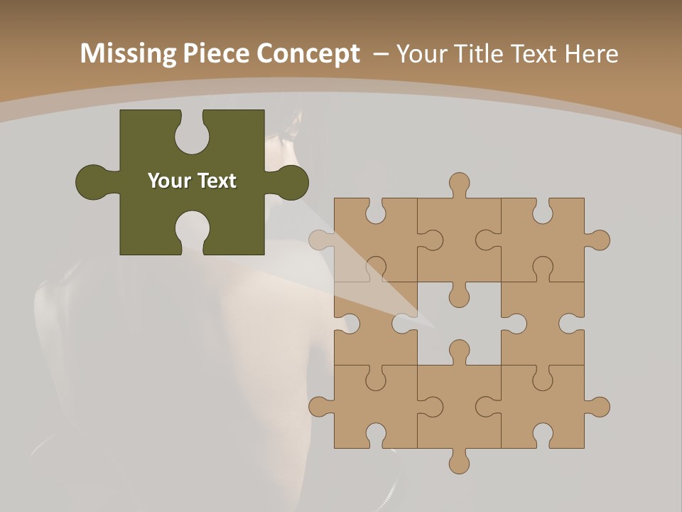 A Woman In A Black Dress With Her Back Turned To The Camera PowerPoint Template