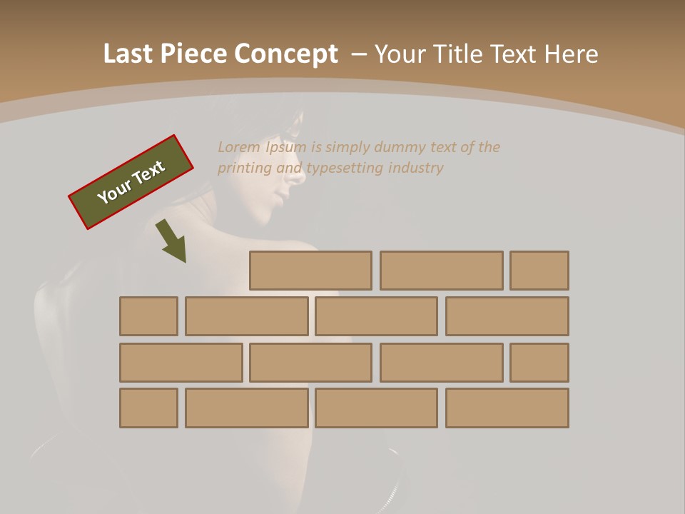 A Woman In A Black Dress With Her Back Turned To The Camera PowerPoint Template