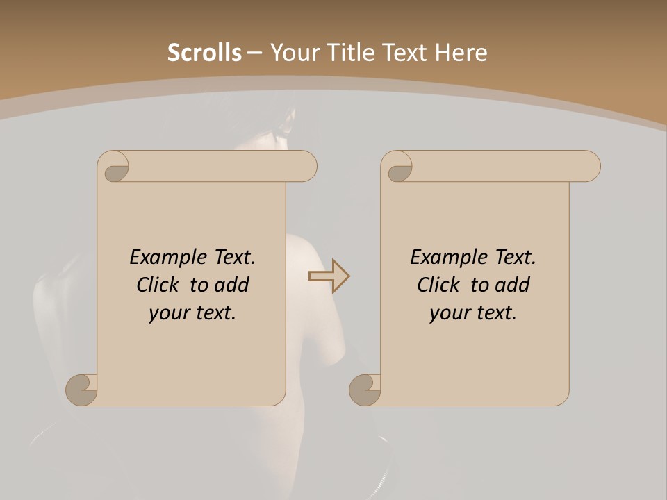 A Woman In A Black Dress With Her Back Turned To The Camera PowerPoint Template