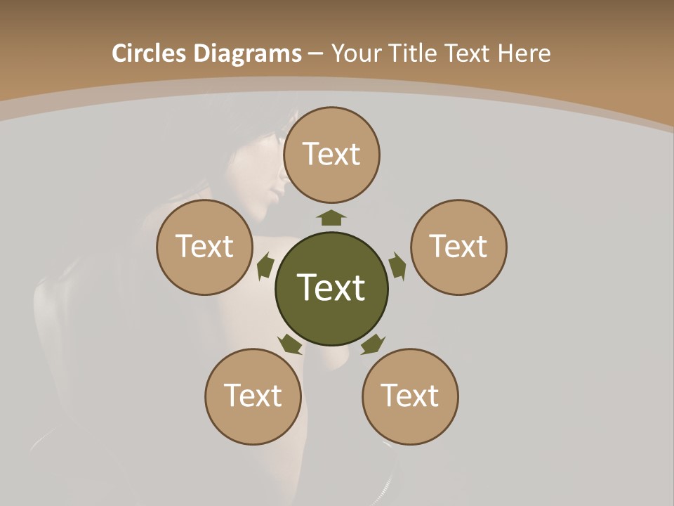 A Woman In A Black Dress With Her Back Turned To The Camera PowerPoint Template