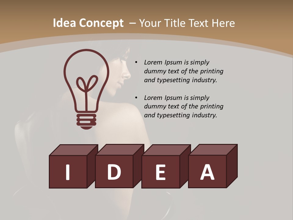 A Woman In A Black Dress With Her Back Turned To The Camera PowerPoint Template