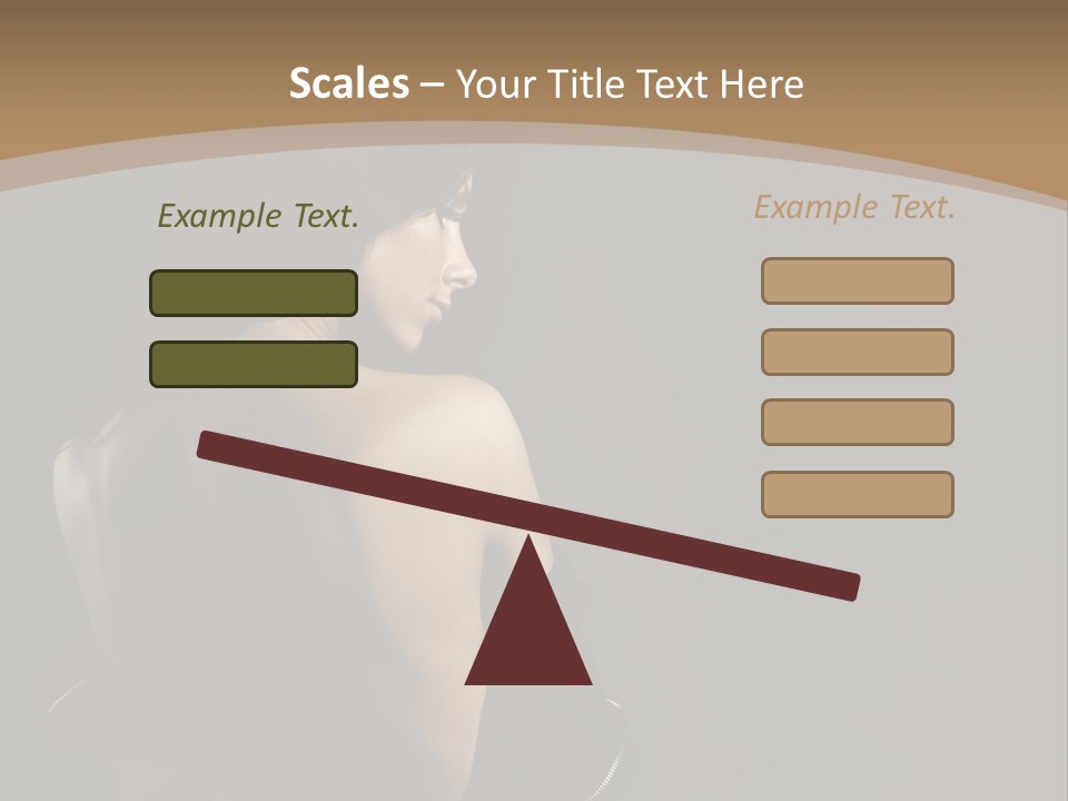 A Woman In A Black Dress With Her Back Turned To The Camera PowerPoint Template