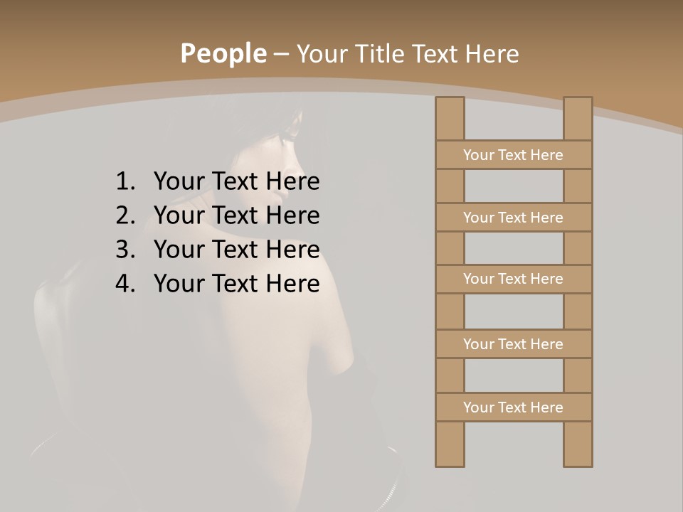 A Woman In A Black Dress With Her Back Turned To The Camera PowerPoint Template