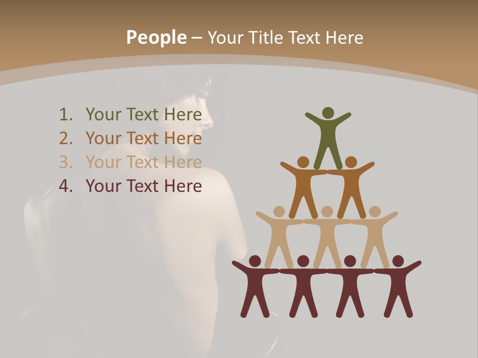 A Woman In A Black Dress With Her Back Turned To The Camera PowerPoint Template