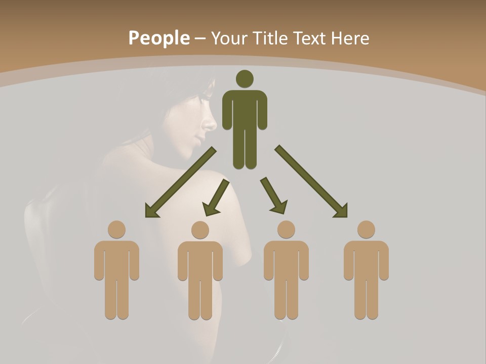 A Woman In A Black Dress With Her Back Turned To The Camera PowerPoint Template