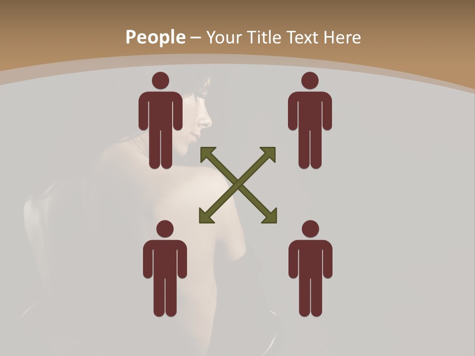 A Woman In A Black Dress With Her Back Turned To The Camera PowerPoint Template