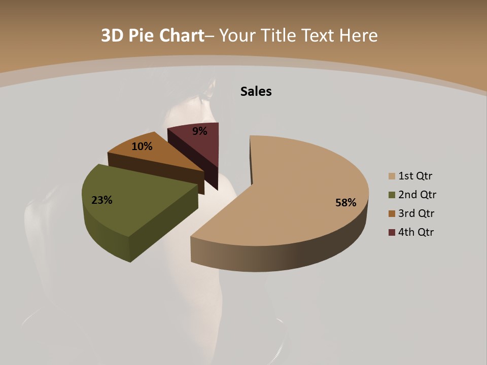 A Woman In A Black Dress With Her Back Turned To The Camera PowerPoint Template