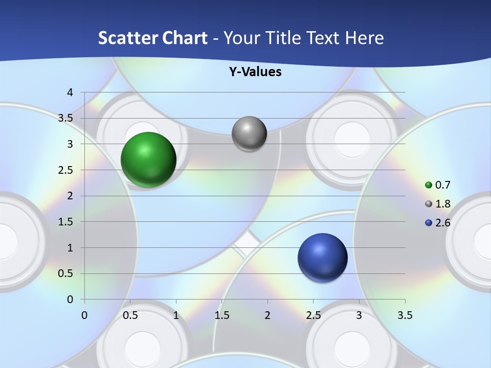 A Group Of Cds On A Blue Background PowerPoint Template