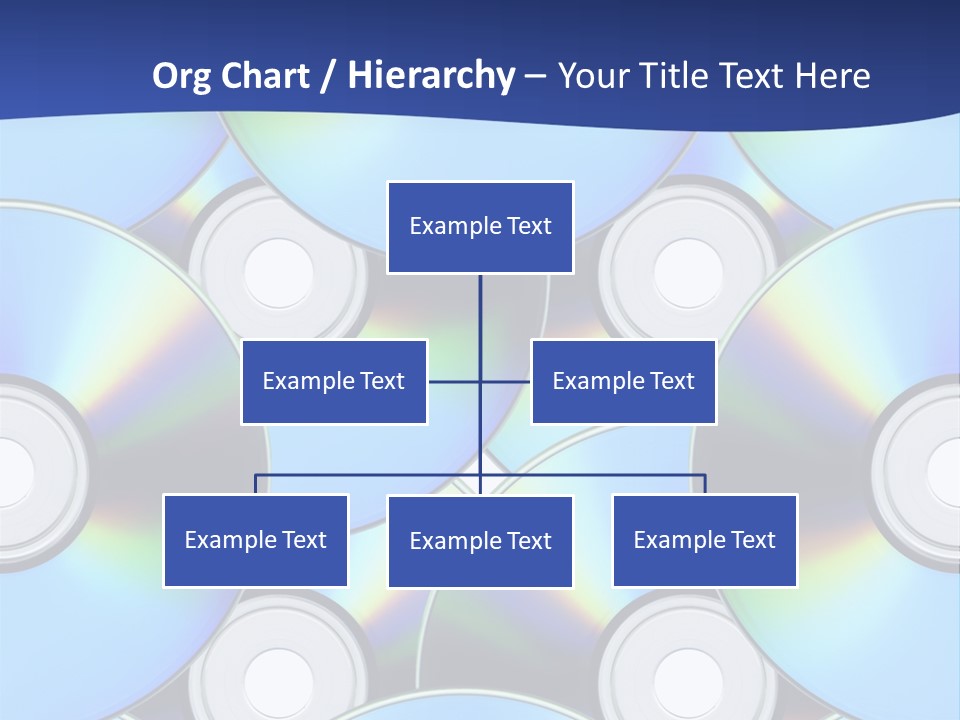 A Group Of Cds On A Blue Background PowerPoint Template