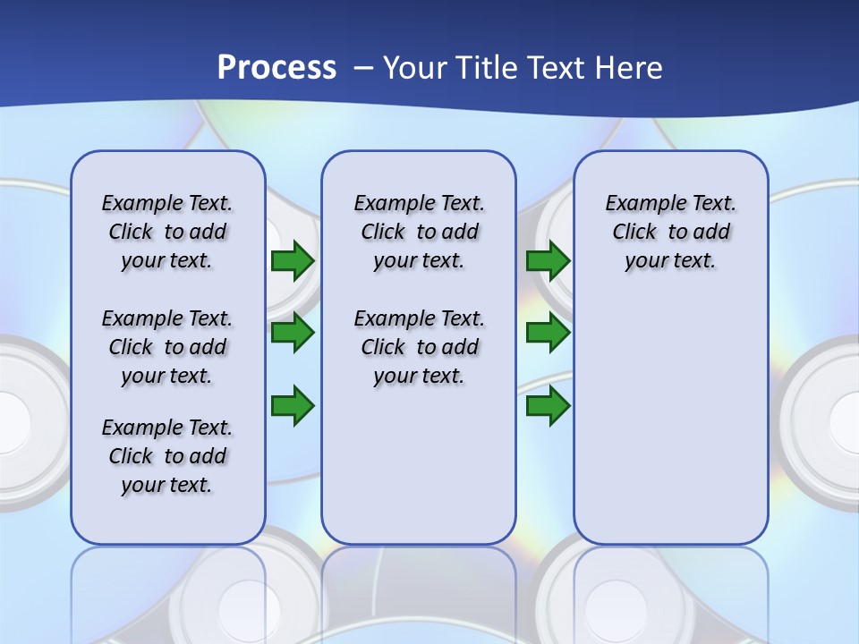 A Group Of Cds On A Blue Background PowerPoint Template