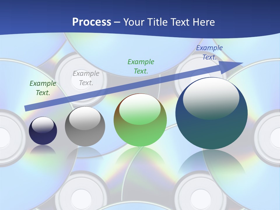 A Group Of Cds On A Blue Background PowerPoint Template