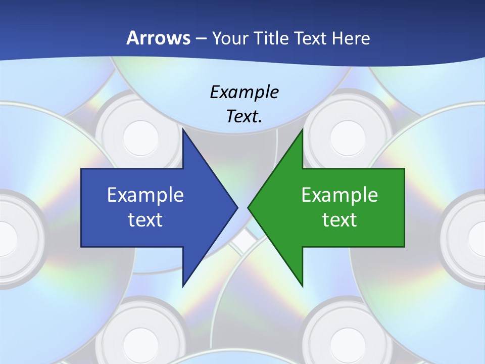 A Group Of Cds On A Blue Background PowerPoint Template