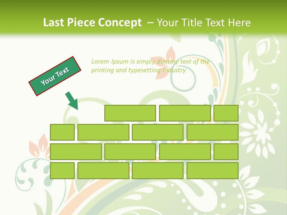 A Green And Orange Floral Powerpoint Presentation PowerPoint Template