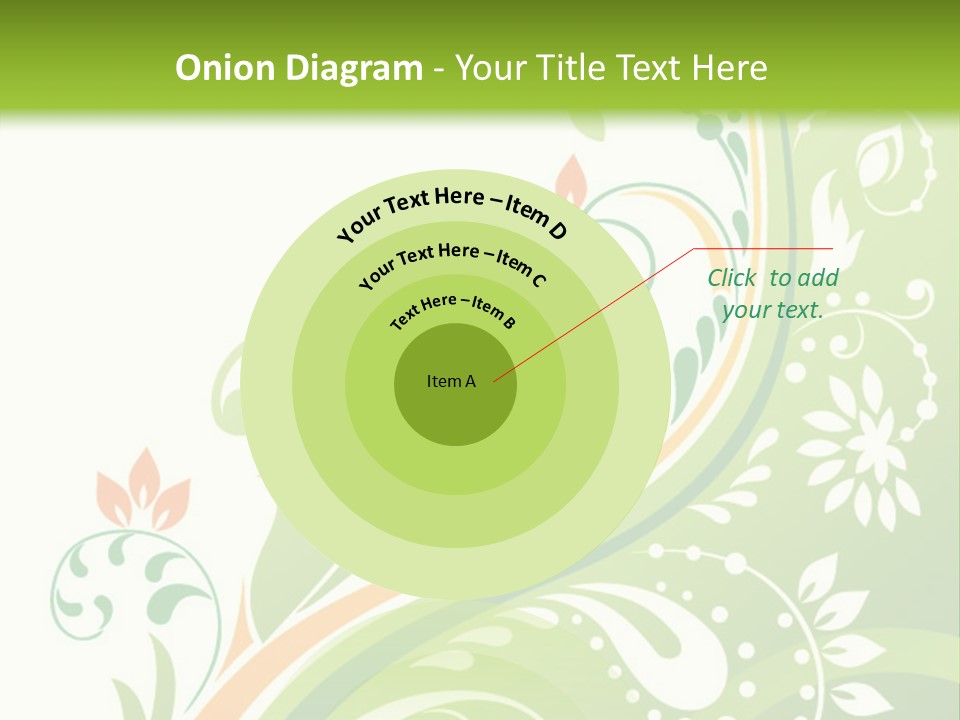 A Green And Orange Floral Powerpoint Presentation PowerPoint Template