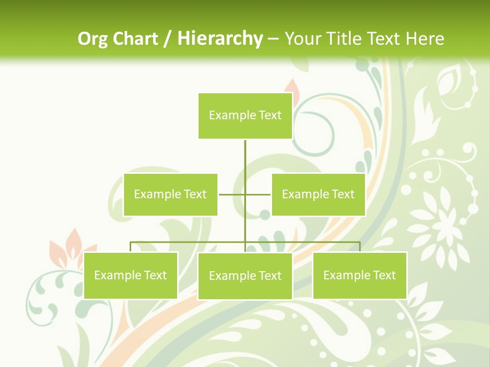 A Green And Orange Floral Powerpoint Presentation PowerPoint Template