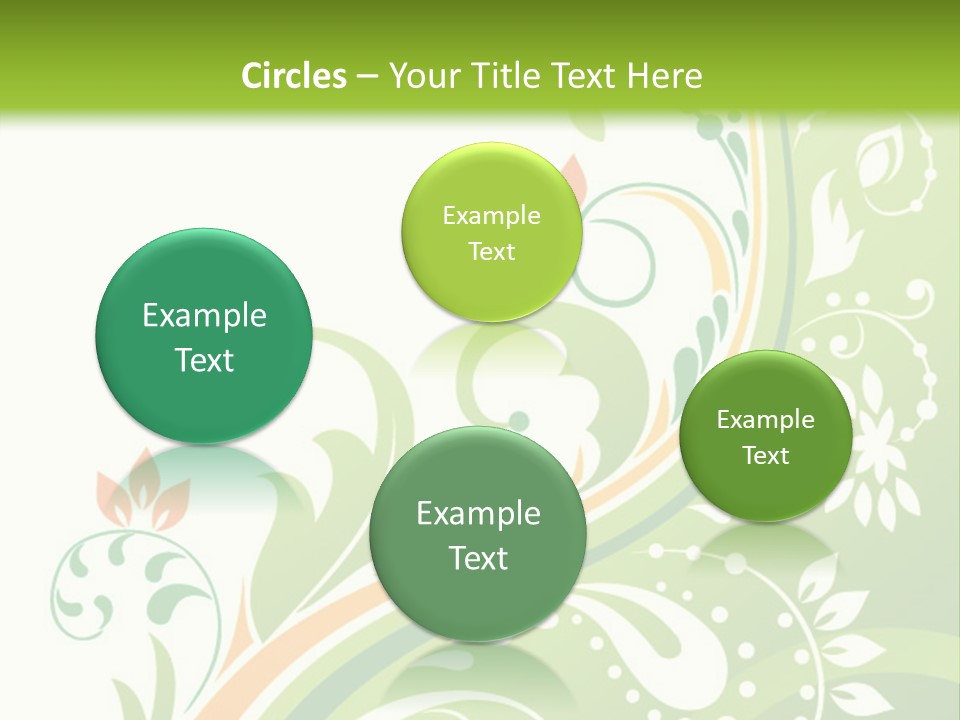 A Green And Orange Floral Powerpoint Presentation PowerPoint Template