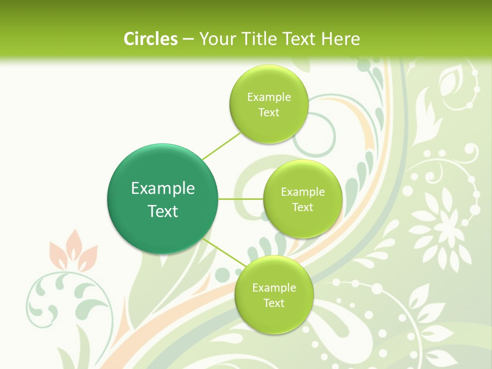 A Green And Orange Floral Powerpoint Presentation PowerPoint Template