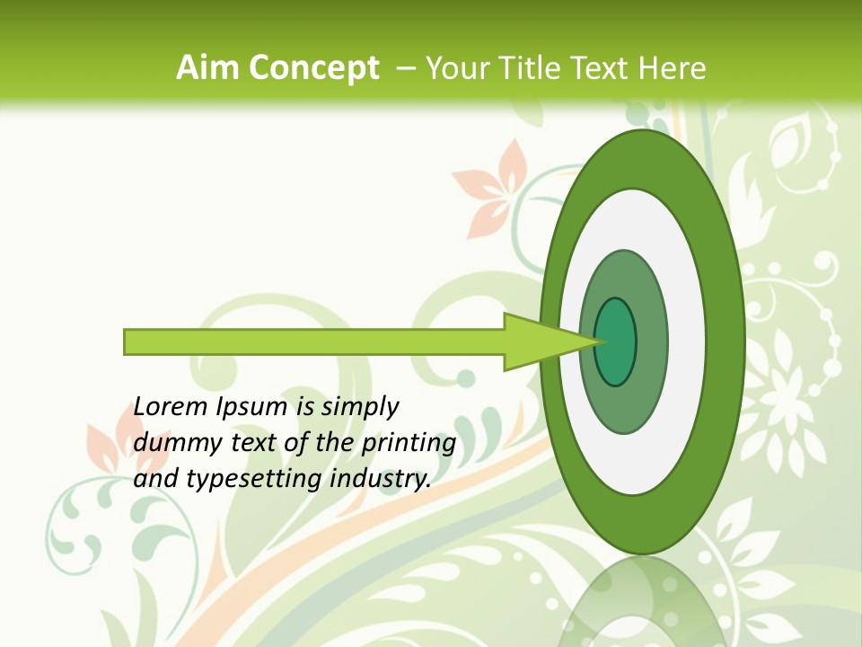 A Green And Orange Floral Powerpoint Presentation PowerPoint Template
