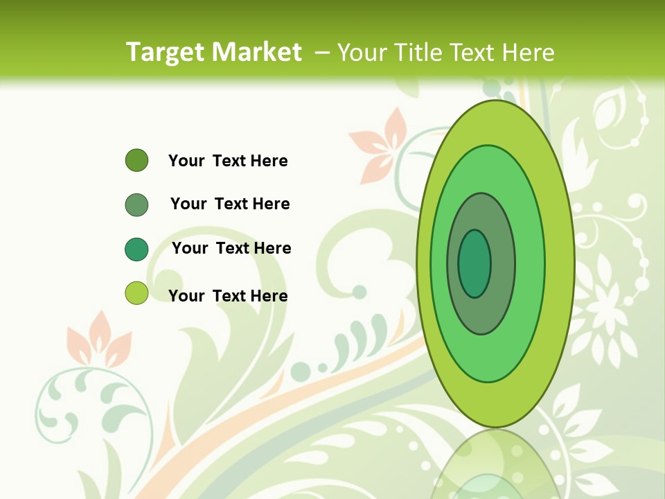 A Green And Orange Floral Powerpoint Presentation PowerPoint Template