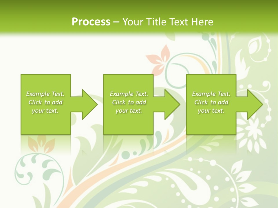 A Green And Orange Floral Powerpoint Presentation PowerPoint Template