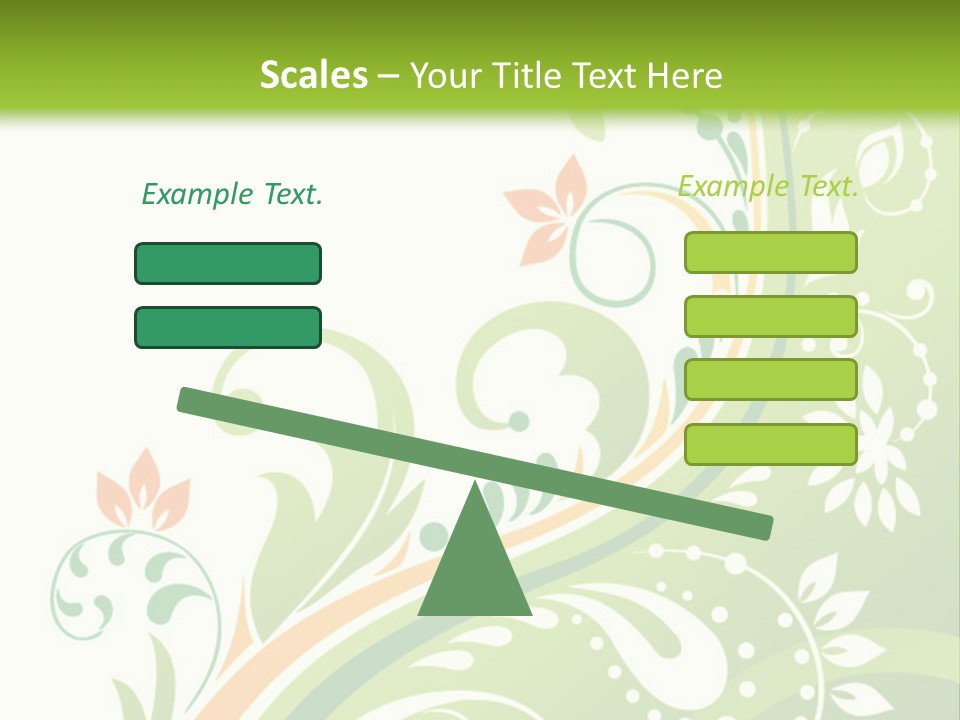 A Green And Orange Floral Powerpoint Presentation PowerPoint Template