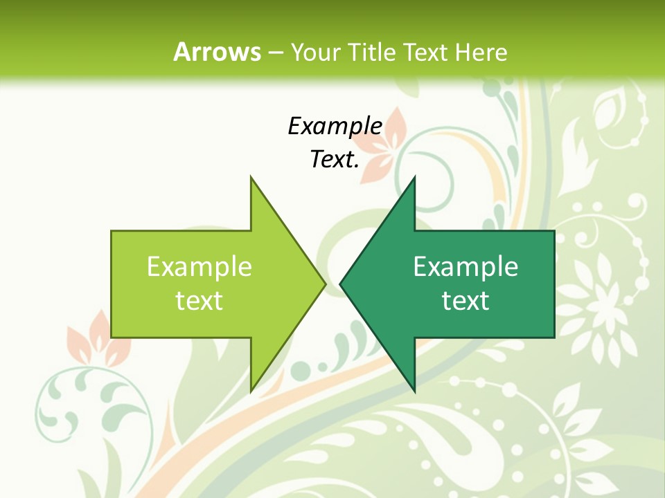 A Green And Orange Floral Powerpoint Presentation PowerPoint Template