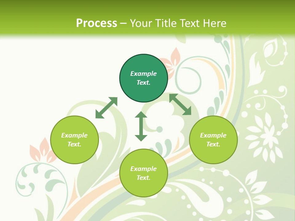 A Green And Orange Floral Powerpoint Presentation PowerPoint Template