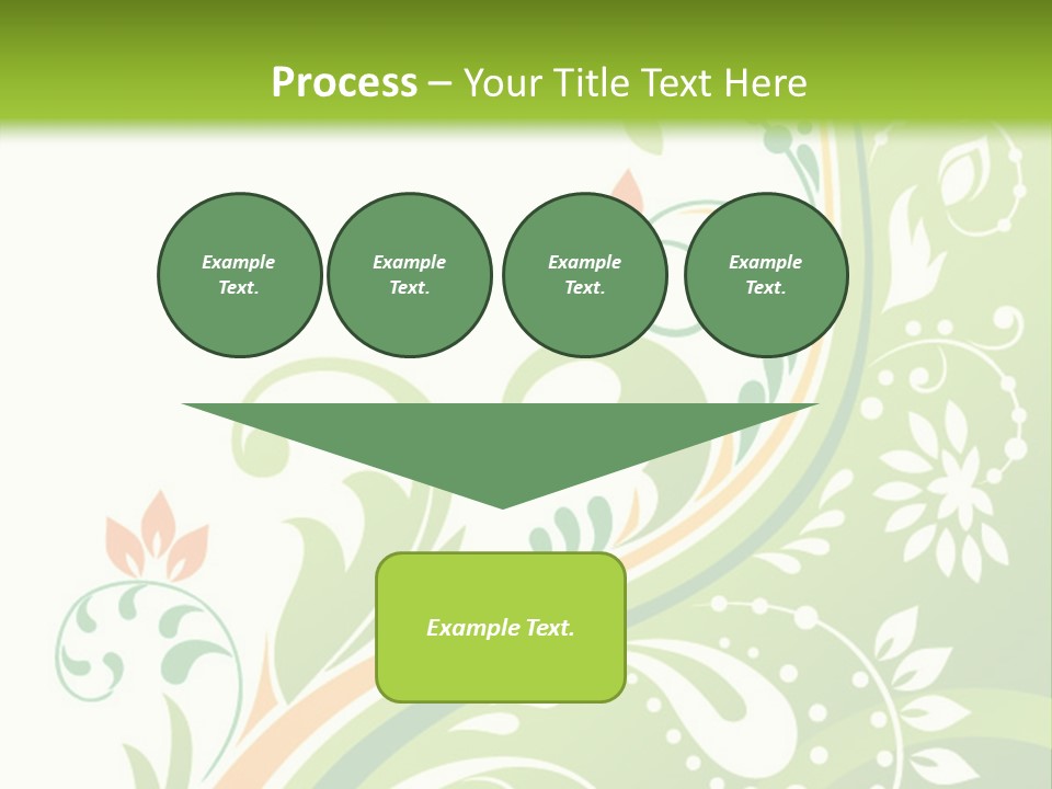 A Green And Orange Floral Powerpoint Presentation PowerPoint Template