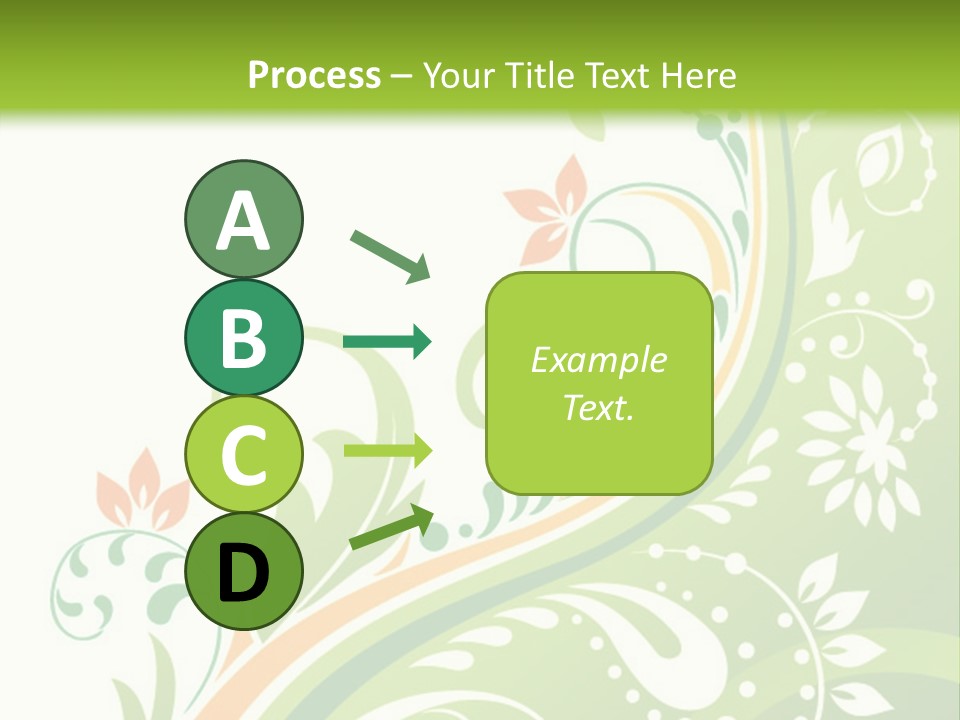 A Green And Orange Floral Powerpoint Presentation PowerPoint Template