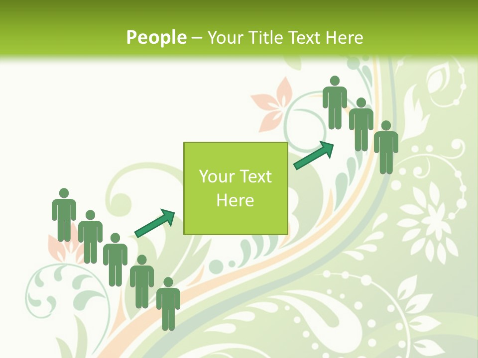 A Green And Orange Floral Powerpoint Presentation PowerPoint Template